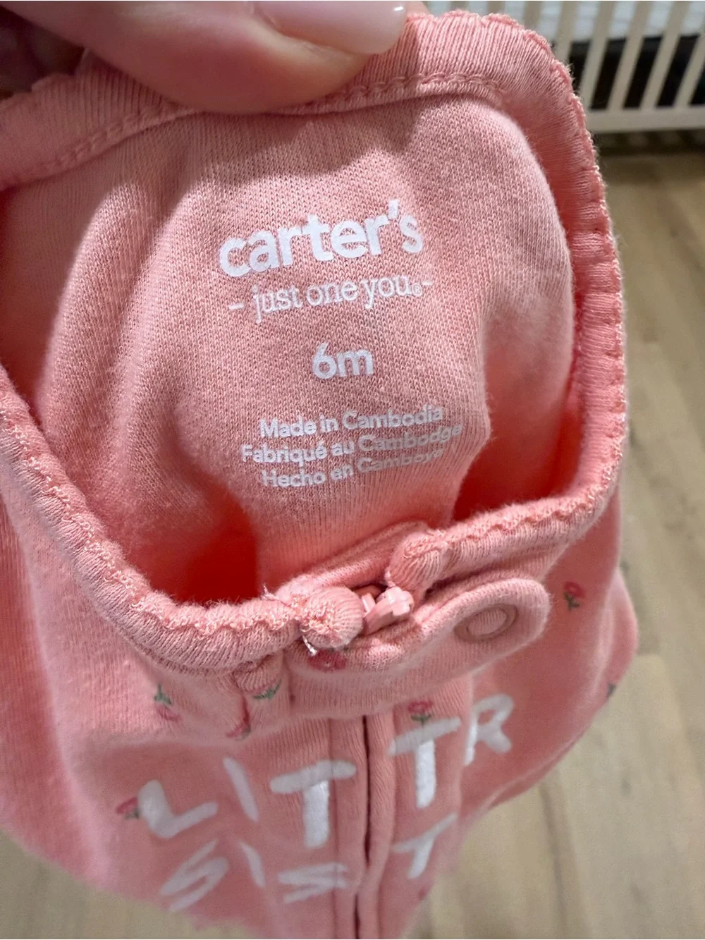 Carter's Pink 'Little Sister' Footed One-Piece